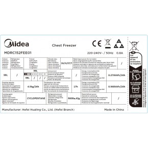 Chest freezer Midea 100L MDRC152FEE01 Freezers