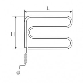 Electric towel warmer ANGIS 2B 340x540 45W turning Wellmer towel heaters