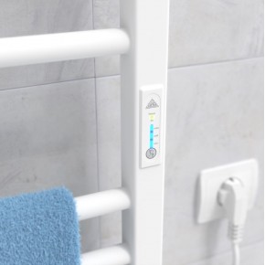 Electric towel heater with timer Alfa C12, 350x900, white, right Electric Towel Heaters