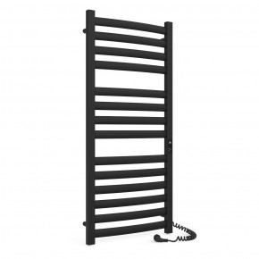 Electric towel heater Atlant Premium P14, 500x1200 Black Right, Timer/Programmer Electric Towel Heaters