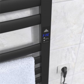 Electric towel heater Atlant Premium P14, 500x1200 Black Right, Timer/Programmer Electric Towel Heaters