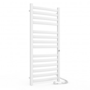 Electric towel heater Atlant Premium P14, 500x1200 White Right, Timer/Programmer Electric Towel Heaters