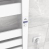 Electric towel heater Gefest Premium P10, 500x1200 White Right, Timer/Programmer Electric Towel Heaters