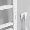 Electric towel heater with timer Laris Imidz P12, 350x900, white, right "ECO" Electric Towel Heaters