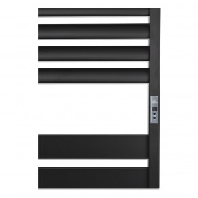 Electric towel heater with timer Lavina P10, 500x900, black, right "ECO" 