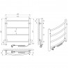 Electric Towel Warmer Laris Classic C4, 450 x 500 mm, Electric towel heaters stainless steel 