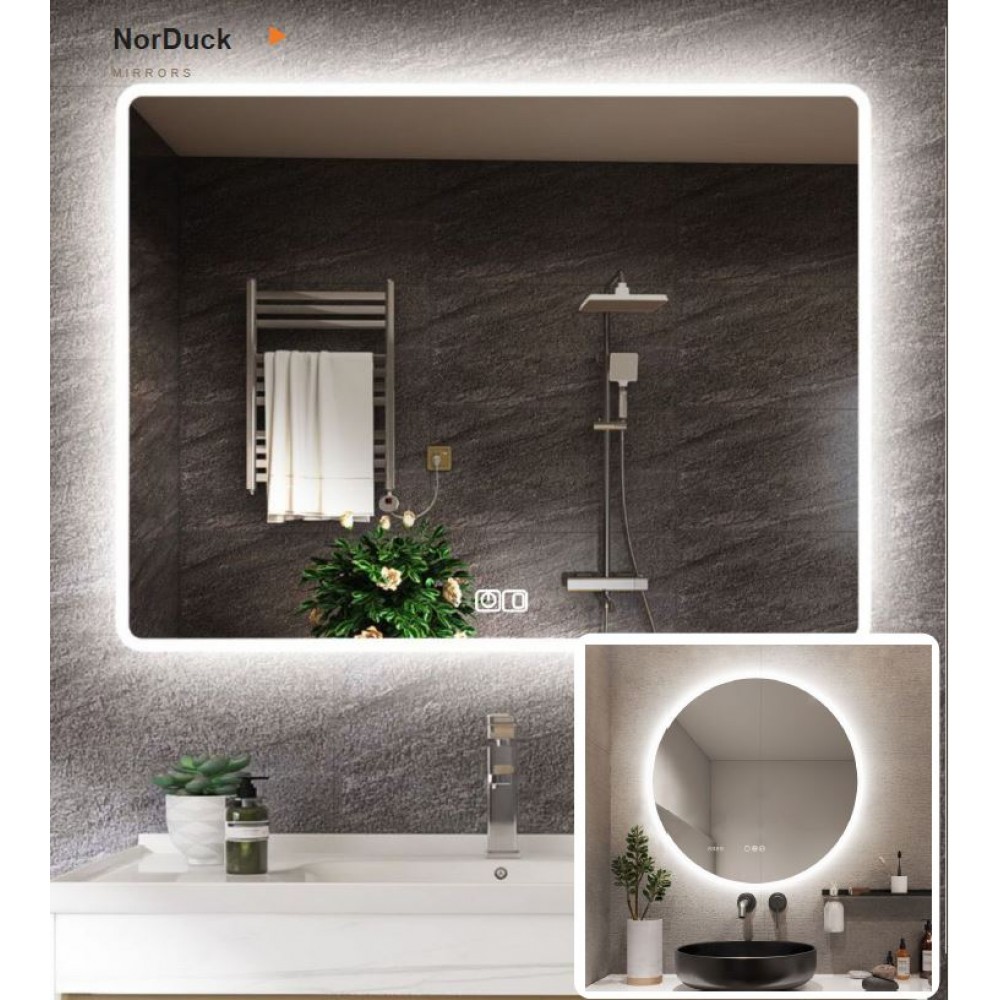 LED-vannitoapeegel Madrid NorDuck, 120x70cm, IP44, Bluetooth-heli