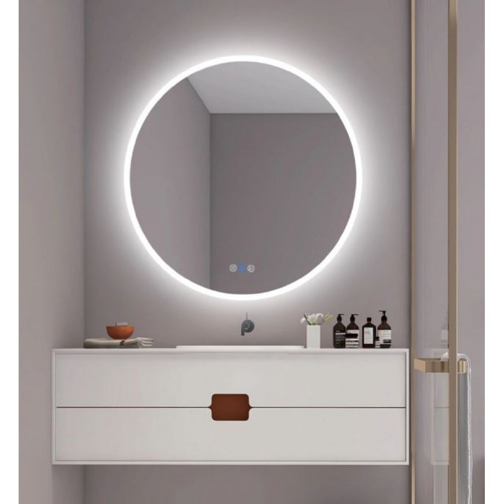 Ümmargune LED-vannitoapeegel Normandy NorDuck, 60cm, IP44, uduvastane funktsioon