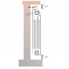 Bimetallic radiator Global Style Plus 500/1, 114W (ΔT 50°C), 575x80x95mm