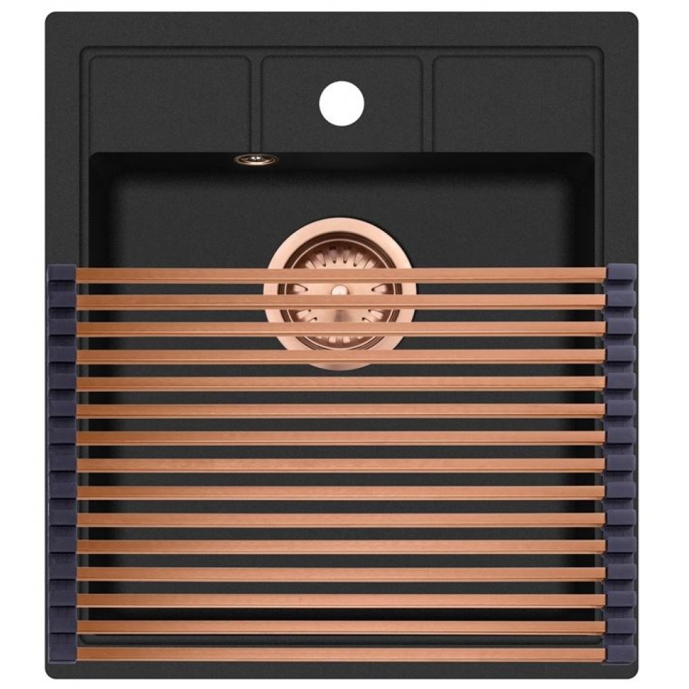 Roll-up dish drying rack Copper