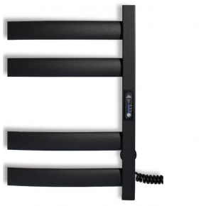 Electric towel heater with timer Laris Atlant 500x1200 C10, black, right Electric Towel Heaters