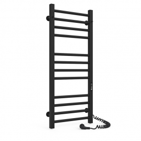 Electric towel heater with timer Laris Alfa P12, 500x1200, black, right Electric Towel Heaters