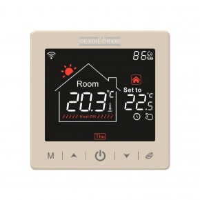 Wi-Fi Programmable Temperature Controller SN-15, 16 A, Champagne Electric floor heating Grand Meyer