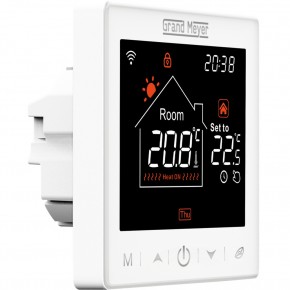 Wi-Fi Programmable Temperature Controller SN-10, 16 A, White Electric floor heating Grand Meyer